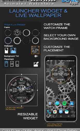 Carbon Gears HD Watch Face Widget & Live Wallpaper 2