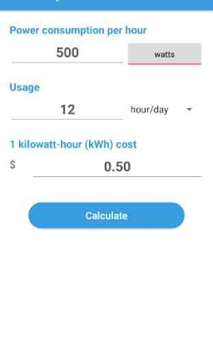 Electricity Bill Calculator $ 1