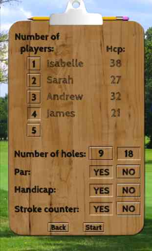 Golf & Discgolf scorecard Free 3