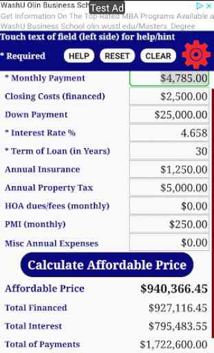 Mortgage Home Loan Payment Calculator Free 4