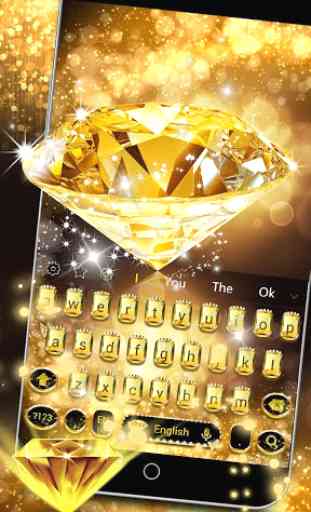 Oro diamante tastiera tema Gold Diamond 3