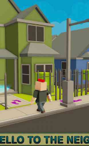 Virtual Life In A Simple Blocky Town 2