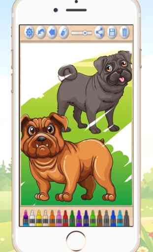 Vernice disegni di cani cuccioli - giochi educativi per bambini 2
