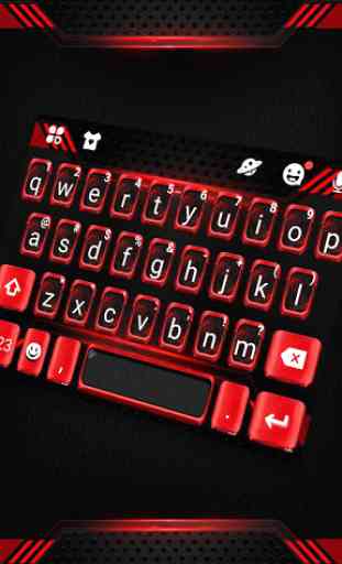 Black Red Tech Tema Tastiera 1