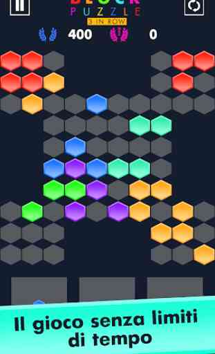 Blocco puzzle tre in fila (Block puzzle) 4
