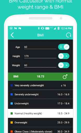 Calcolatore BMI - Calcolatore di perdita di peso 2