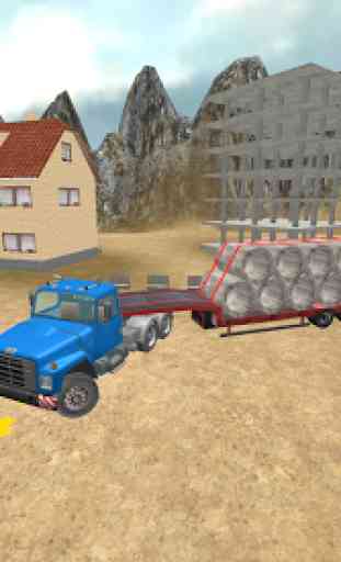 Construction Truck 3D: Pipe Transport 2