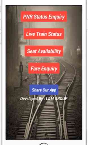 Live Train Status, PNR Status of Indian Rail 1