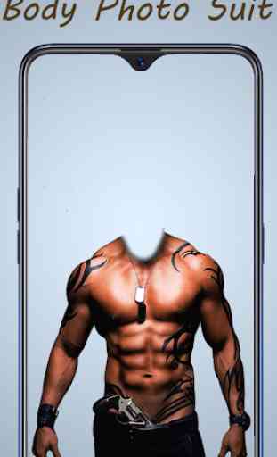 Muscular Man Body Photo Suit 1