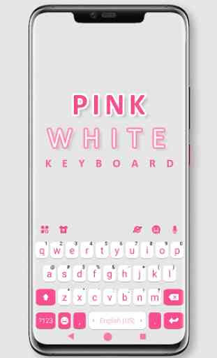 Pink White Chat Tema Tastiera 1