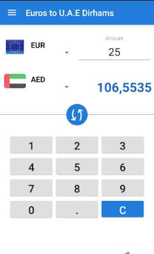 Euro negli Emirati Arabi Uniti Dirham / EUR in DAE 1