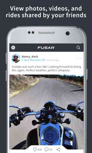 Fusar bike ride tracker, media network and comms 1
