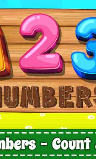 Impara i numeri per il conteggio dei bambini 123 1