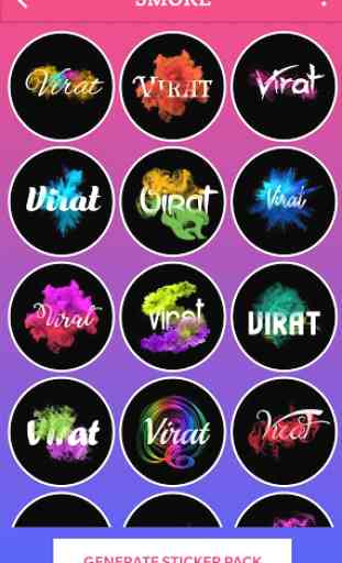 Name Sticker Maker - WAStickerApps, Text Stickers 2