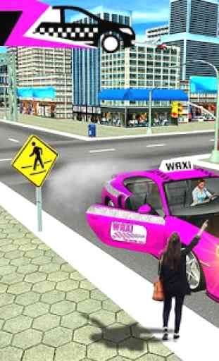 New York Taxi Duty Driver: Pink Taxi Games 2018 2