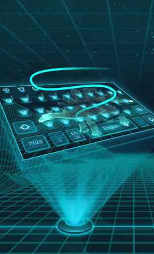 3d hologram dinosaur keyboard tech future 2