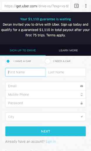 Become a Driver for Uber! 2