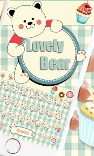 Bello orso tastiera tema Lovely Bear 3