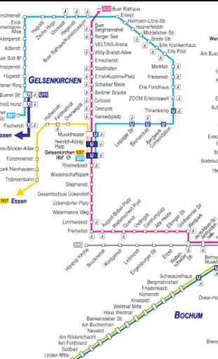Bochum Tram Map 2