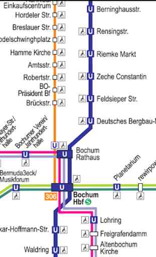 Bochum Tram Map 3