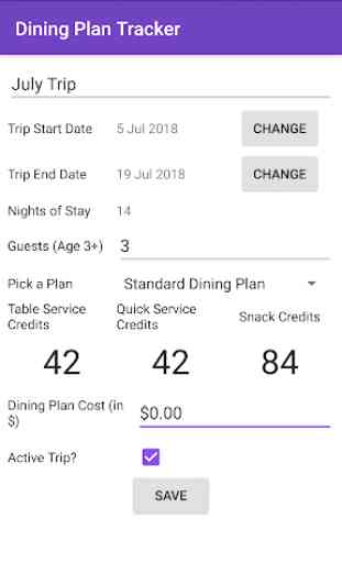 Dining Plan Tracker 1
