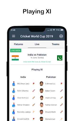 Live Score: Cricket WorldCup 2019 2