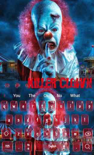 Pauroso killer clown tastiera tema Scary Killer 1