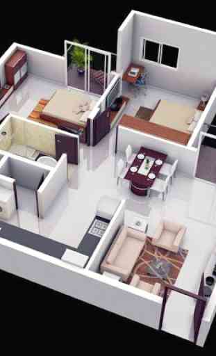 Progettazione 3D di piccole case 3