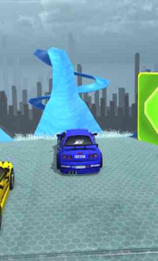 Sports Cars Water Slide - Water Slide Racing Games 3