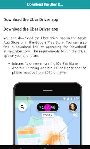 User guide for Uber driver app 2