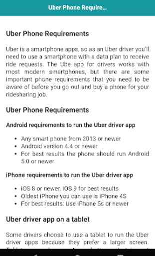 User guide for Uber driver app 3