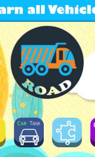 Vehicles for Kids - Flashcards, Sounds, Puzzles 1