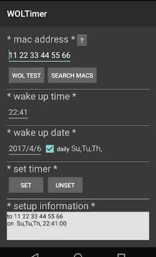 WOL Timer: daily/weekly/specified date wake up lan 1