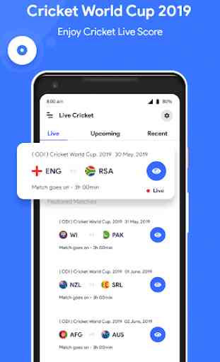 World Cup 2019 : Live Score, Schedule & Cricket TV 1