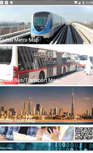 Dubai Metro, Train, Bus, Tour Map Offline 2