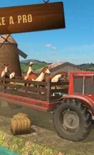Farming Tractor Animal Cargo Transport 3