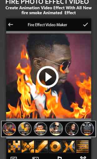 Fire Photo to Video Maker : Photo Video Effect 1