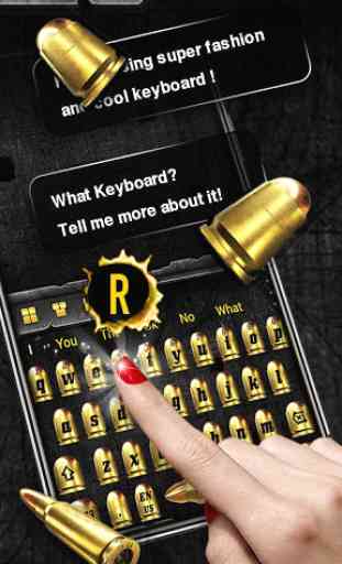 Gold Gunnery Bullet Keyboard 2