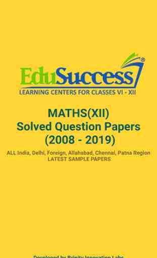 Maths(XII) - CBSE 10 Year Solved Papers [2008-19] 1