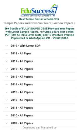 Maths(XII) - CBSE 10 Year Solved Papers [2008-19] 2