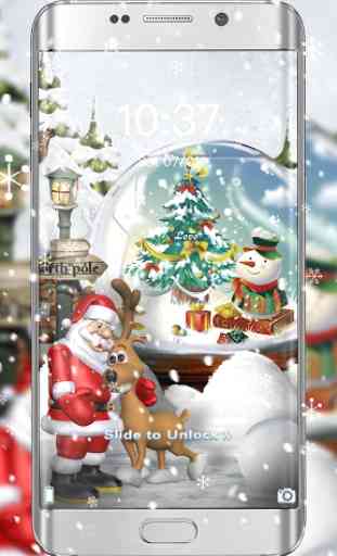 tema 3D Santa Merry Christmas 3