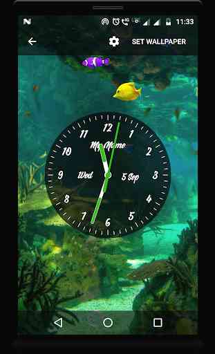 Aquarium Clock Live Wallpaper 4
