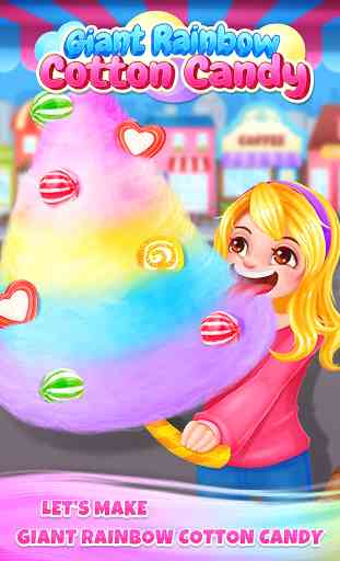 Carnival Fair Food - Sweet Rainbow Cotton Candy 4