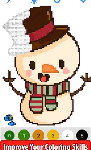 Christmas Pixel Art: Sandbox Paint,Color By Number 4