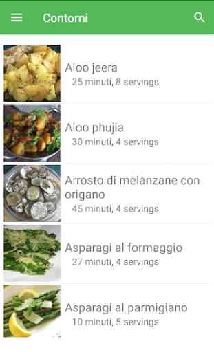 Contorni ricette di cucina gratis in italiano. 1