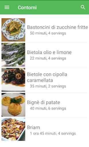 Contorni ricette di cucina gratis in italiano. 2