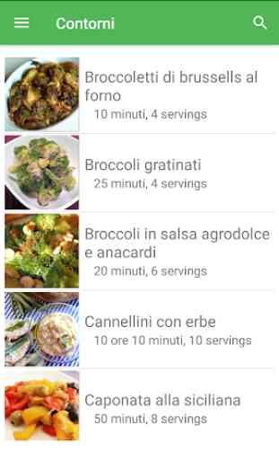 Contorni ricette di cucina gratis in italiano. 3
