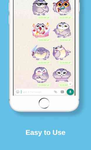 Cute Little Owl Stickers - WAStickerApps 3