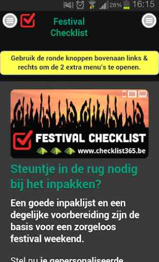 Festival Kalender Checklist (NL) 1