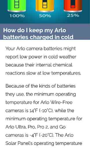 Guide for Arlo cameras 4